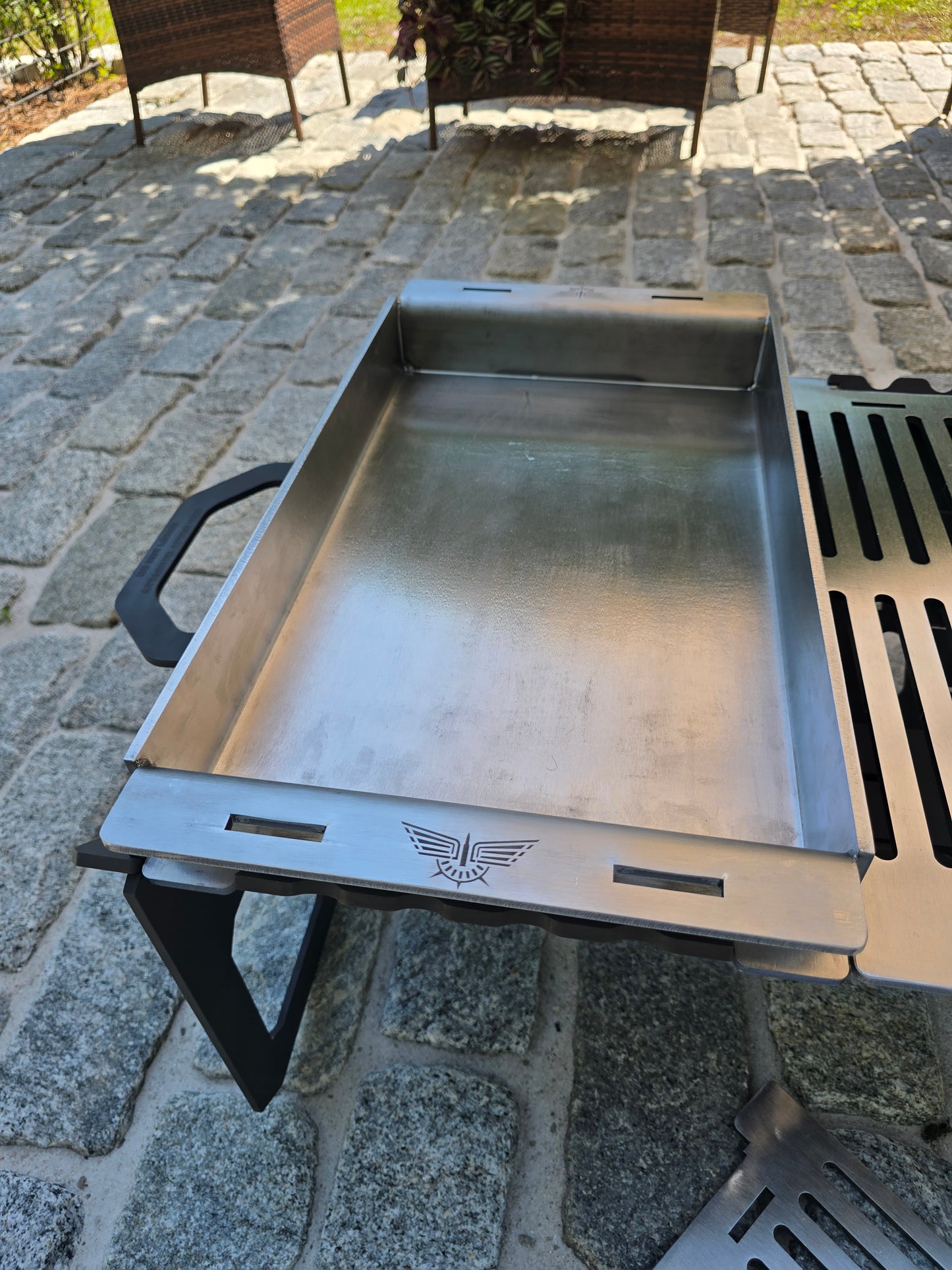 Ammo Can Grill – Heavy-Duty Fire Pit & Grill with 1/4" Steel Griddle + Stainless Spatula/Tongs